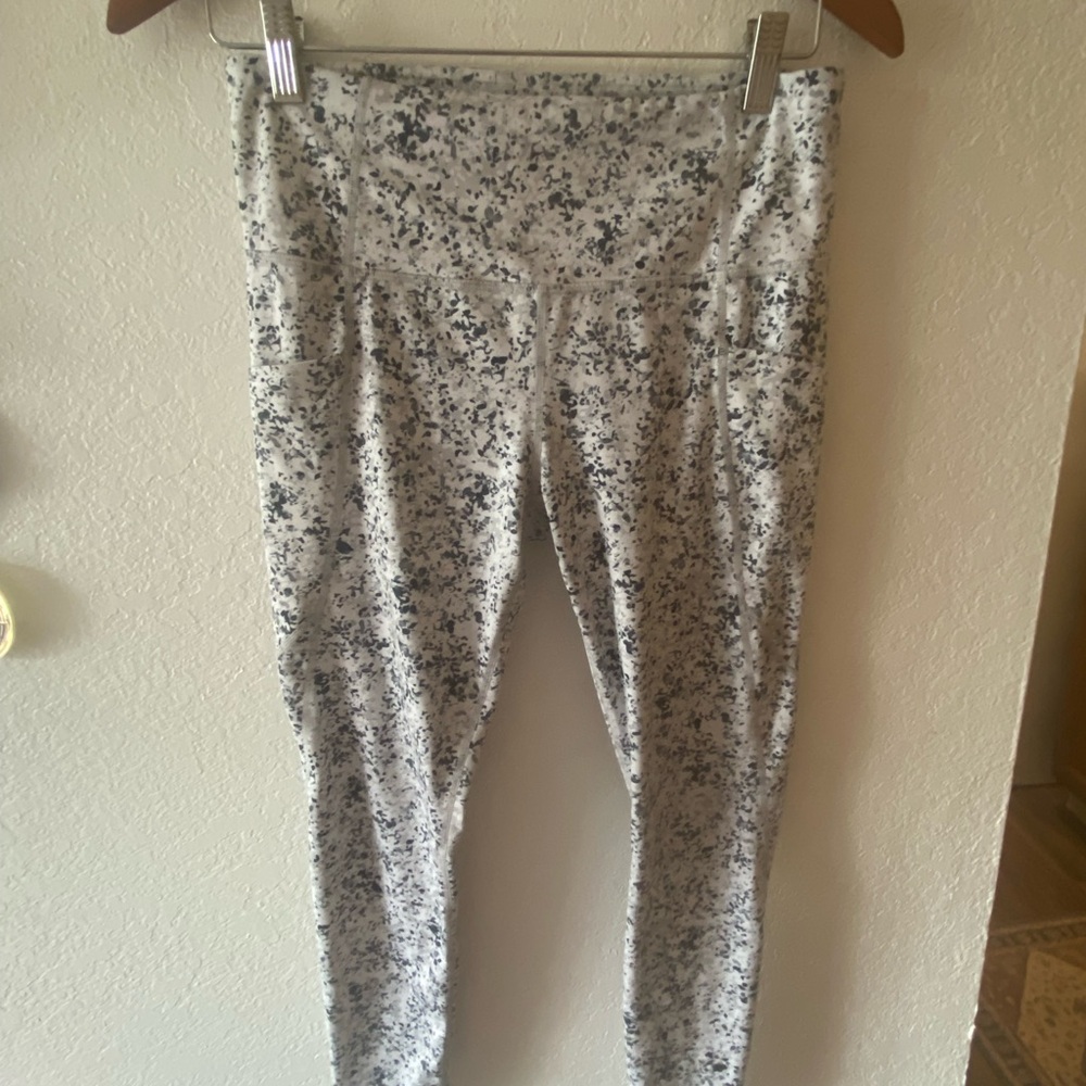 Athleta Monochrome Splatter Leggings